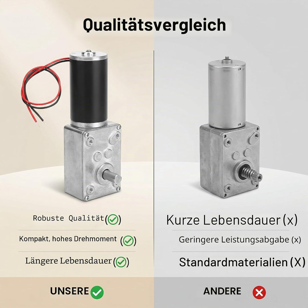 Fafeicy 12V 10RPM Schneckengetriebemotor, hohe Torsionsgeschwindigkeit - Reduzieren Sie die umschalt