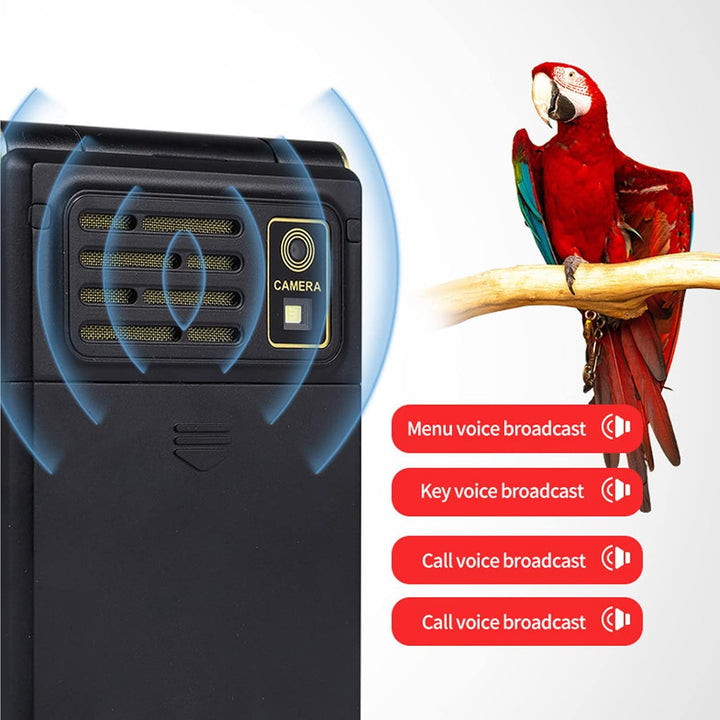 2G Entsperrtes Senioren-Flip-Handy, 2,8-Zoll-Grossbild-Flip-Handy mit SOS-Taste, 5900-mAh-Akku, Dual