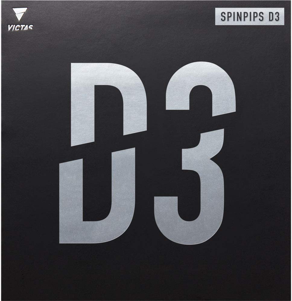 VICTAS Belag Spinpips D3 Schwarz 0,5 mm, Schwarz 0,5 mm