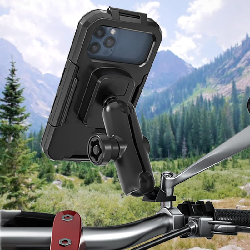 Wasserdicht IP67 Motorrad 1" Ball Phone Mount-iMESTOU Fahrrad Mobilhalterung mit Anti Diebstahl Dopp