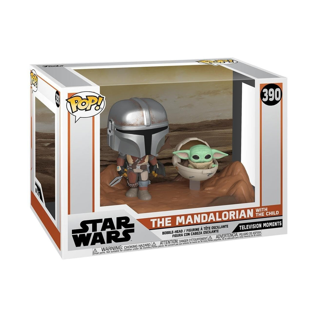 Funko 49930 POP Moment Mandalorian & Child The Mandalorian Sammelbares Spielzeug, Folie, Mehrfarben,