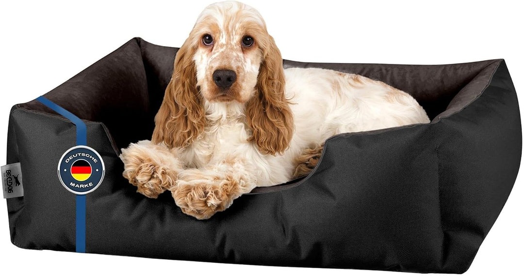 BedDog Hundebett LUPI, Hundekissen mit Abziehbaren Waschbaren Bezug, Hundekorb, Hundesofa, für Klein