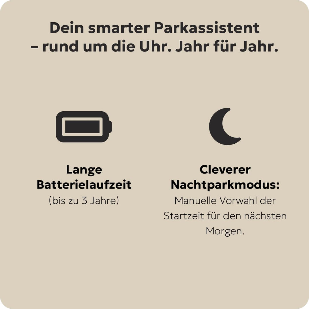 Needit elektronische Parkscheibe Park Micro I die weltweit dünnste automatische Parkscheibe mit KBA-