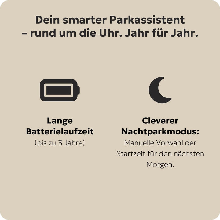 2X Needit Park Micro elektronische Parkscheibe mit Zulassung I Die kleinste Parkscheibe der Welt | D