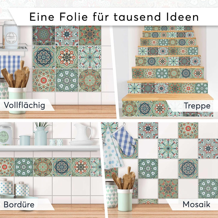 CREATISTO Klebefliesen Stickerfliesen Fliesenfolie - Hochwertige Sticker Aufkleber für Wandfliesen I