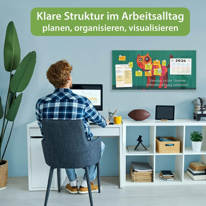 banjado® Magnettafel 78 x 37cm / Magnetwand aus Metall/Magnetpinnwand als Memoboard/Pinnwand Magnett