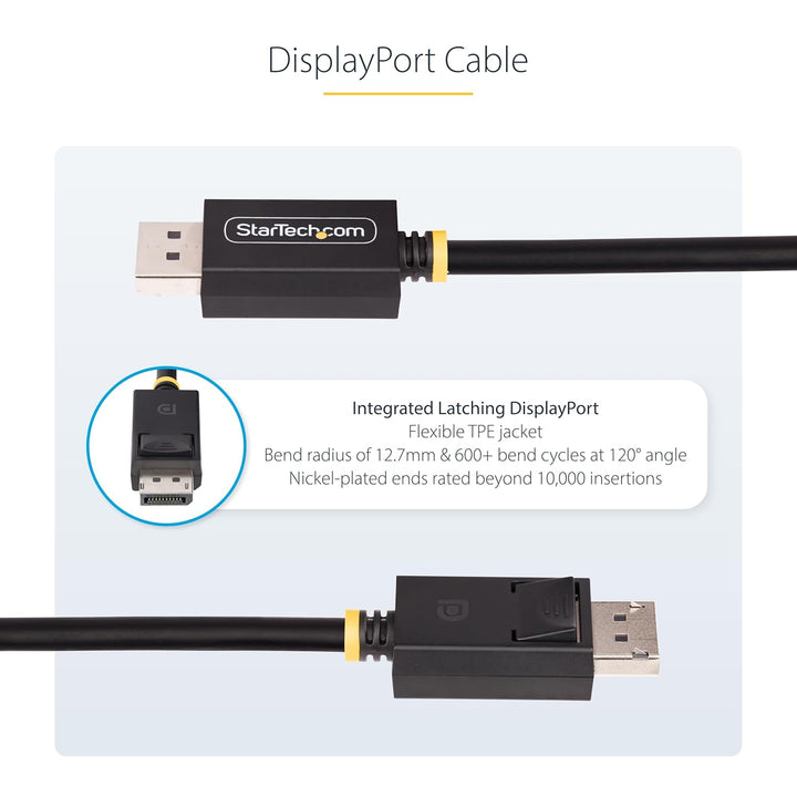 StarTech.com 1m DisplayPort 2.1 Kabel, VESA-zertifiziert DP80 DisplayPort Kabel, UHBR20/HDR/DSC 1.2a