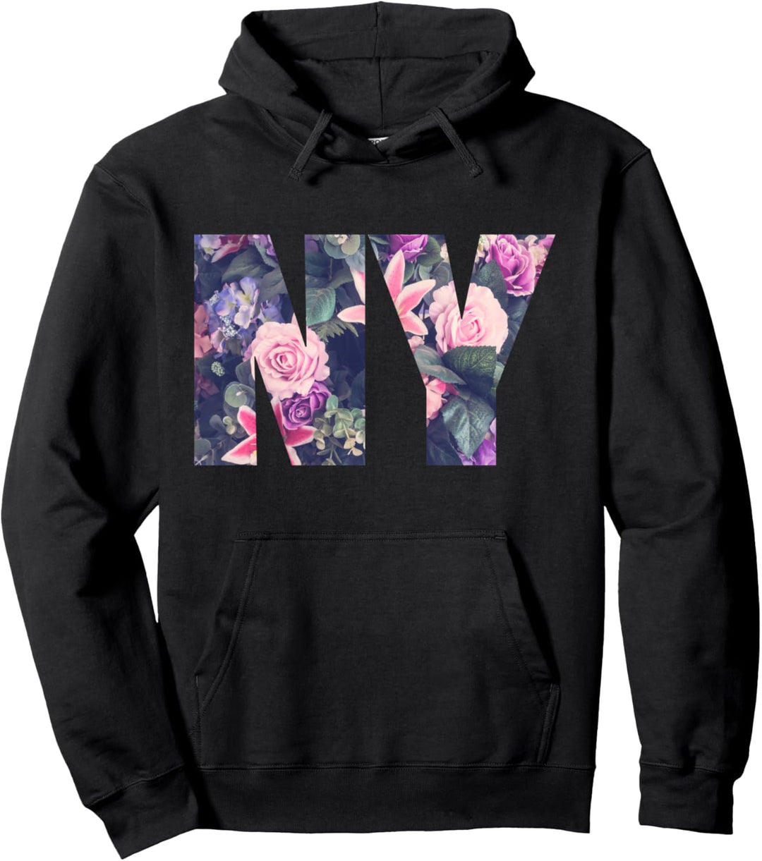 Floral New York City Tee shirts, Floral New York City Outfit Pullover Hoodie