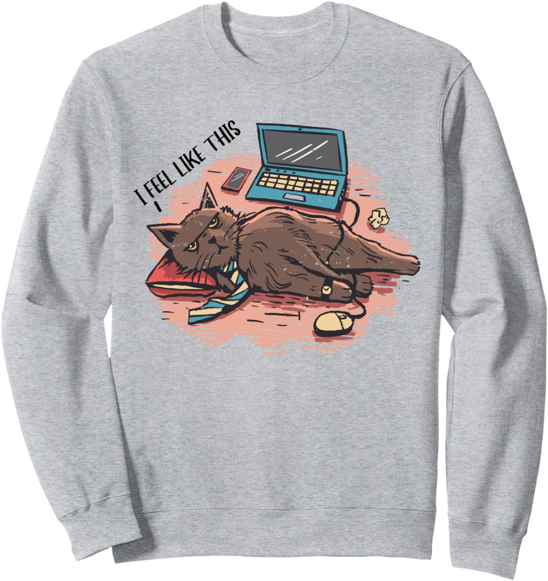 It's Fine I'm Fine Everything Is Fine Chubby Lustige Katze Sweatshirt