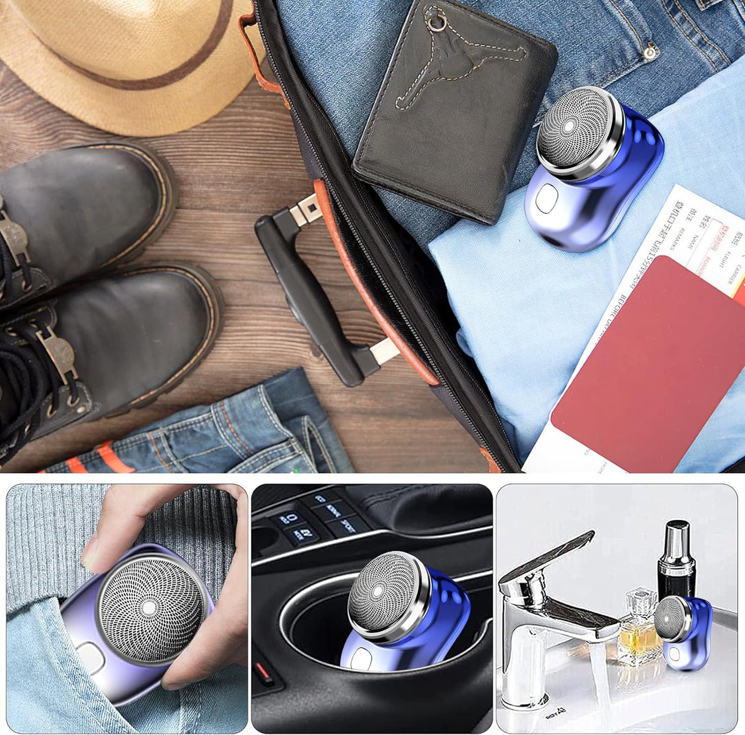 Mini Rasierer, Elektrischer Rasierer Herren, USB wiederaufladbar, Mini Shave Tragbarer Elektrorasier