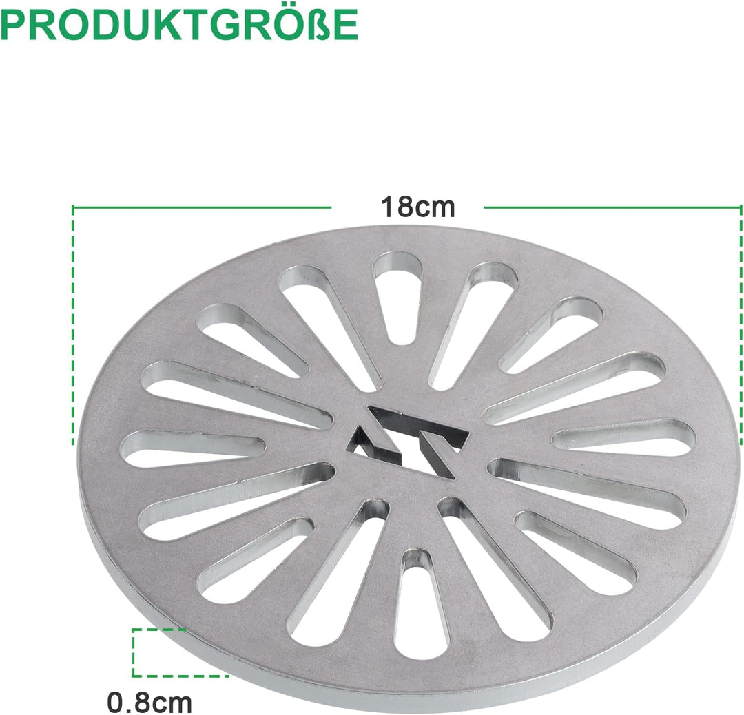 WELL GRILL Rundrost Ø 18 cm Feuerrost Kaminrost Ofenrost für viele Ofen, Kamine und Kaminöfen, Massi