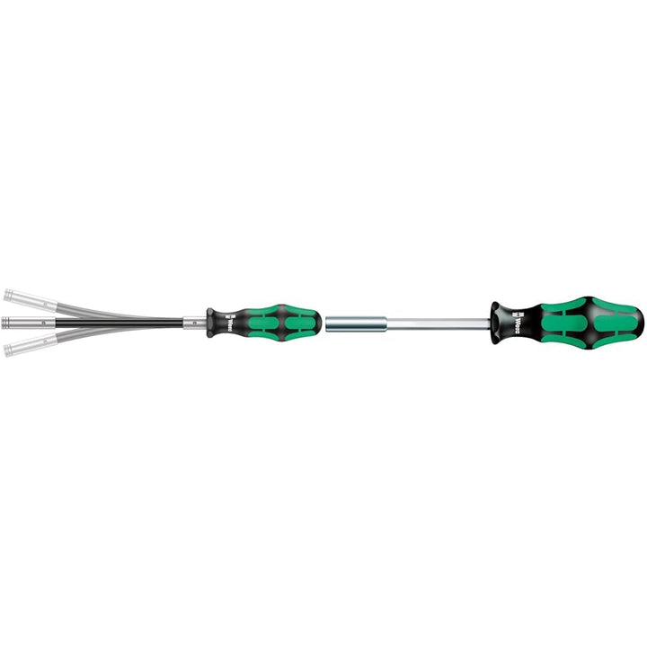 Wera 05028161001 393 S, Bit-Handhalter extra slim mit flexiblem Schaft, 1/4" x 173,5 mm & 810/1 Bit-