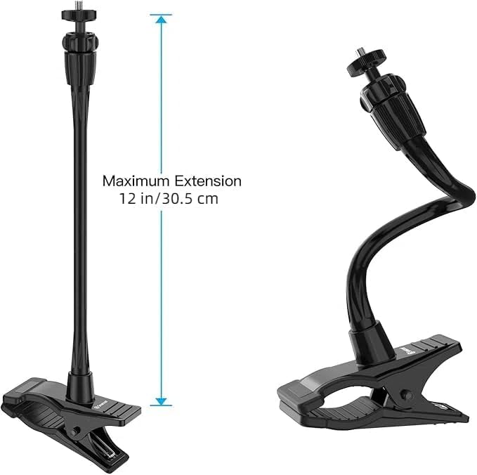 Webcam Stand und Telefonhalter, Smatree Flexible Backenhalterung für Klemmclips Kompatibel mit Logit