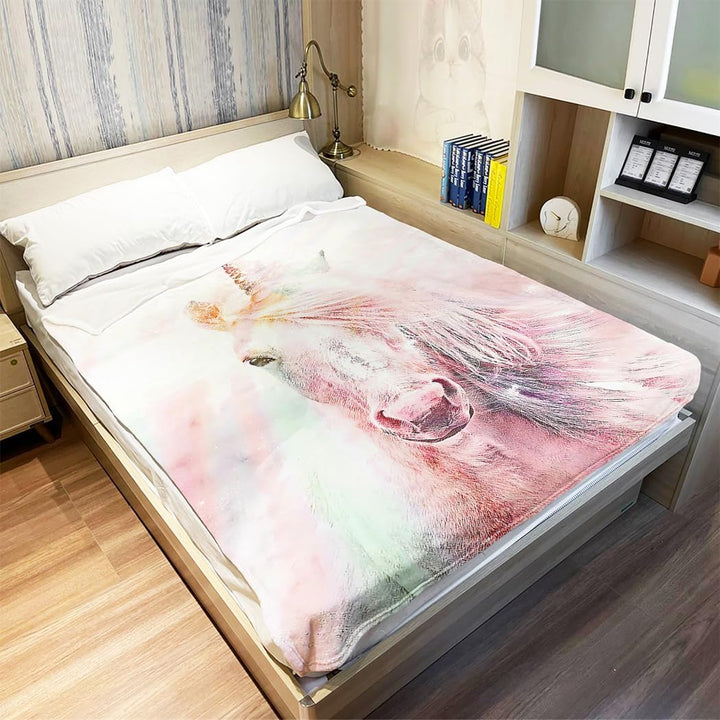 Violetpos 150 x 200 cm Flanell Decke Weich Fleecedecke Kuscheldecken SanftBettüberwurf Regenbogen Sc