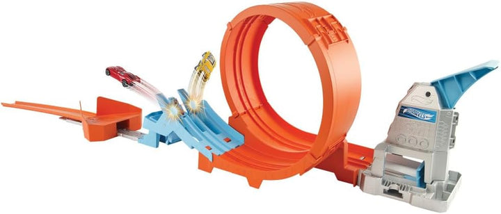 Hot Wheels GTV13 - Loop Stunt Champion Track-Set mit 1 Hot Wheels Fahrzeug im Massstab 1:64, Spielze