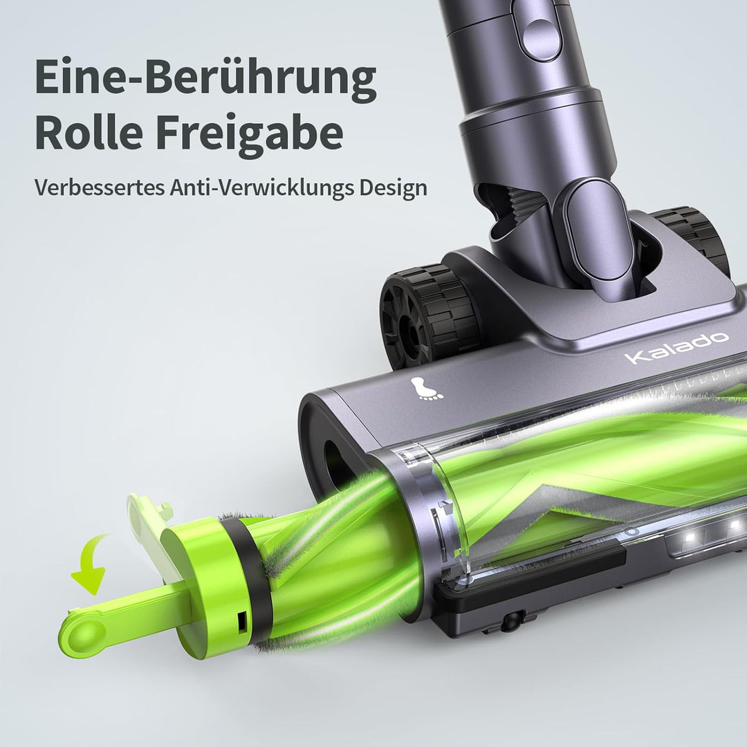 kalado Akku Staubsauger KCV600, 10 in 1 Staubsauger Kabellos 480W 33Kpa, Leicht Akkusauger mit Abneh