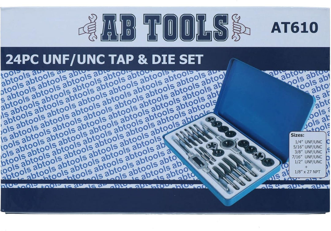 Unc / Unf Imperial Spiel tarauds und Branchen SAE 1/8" - 1/2" 24pcs von Bergen AT610
