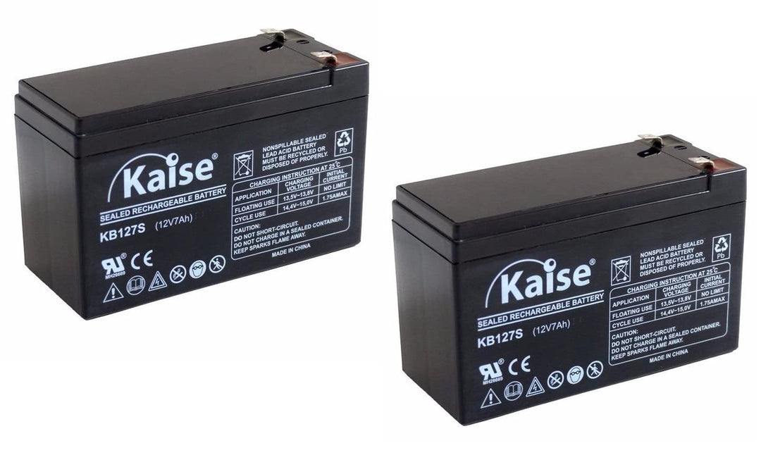 Kaise Technologies AGM VRLA Bleiakku 12 V-7Ah / Modell KB1270 Security/2 Stück