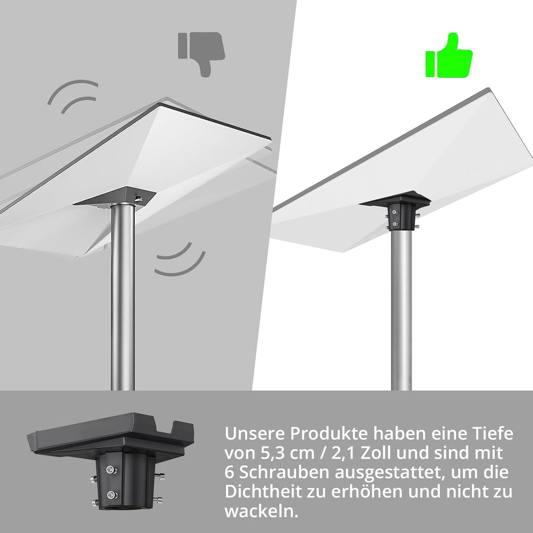 Justech Starlink Gen 3 Rohradapter, Mastmontagekit aus Aluminiumlegierung für Starlink Standard Dish