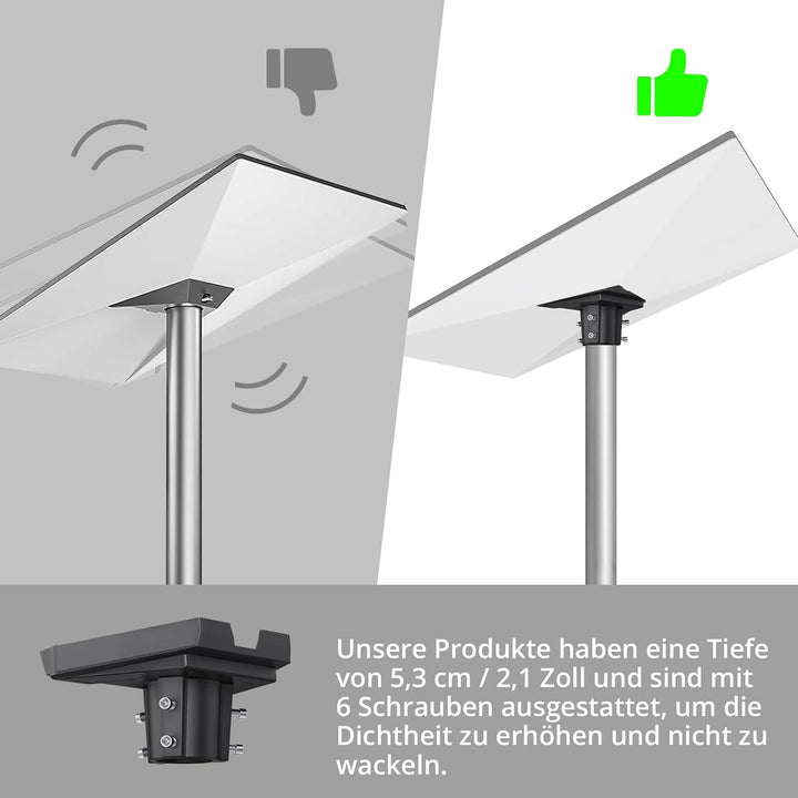Justech Starlink Gen 3 Rohradapter, Mastmontagekit aus Aluminiumlegierung für Starlink Standard Dish