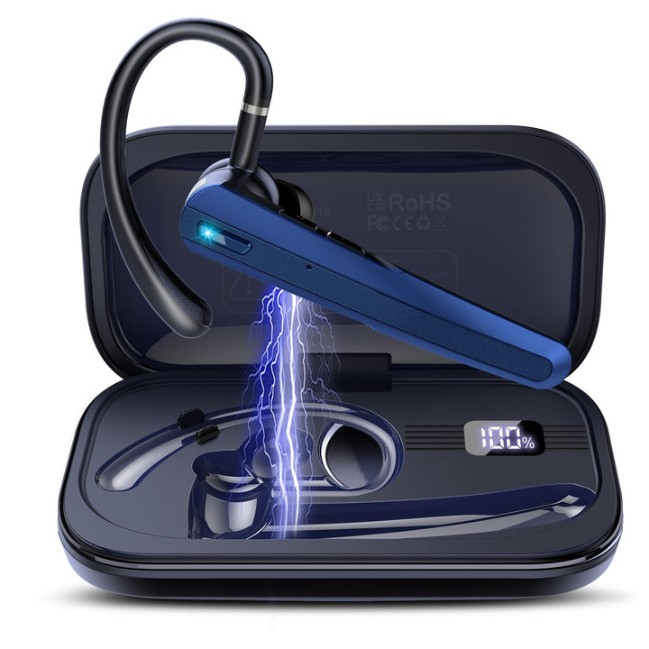 Atheewon V5.3 Bluetooth Headset, Headset Kabellos Freisprech mit ENC Dual Geräuschunterdrückung Mic,