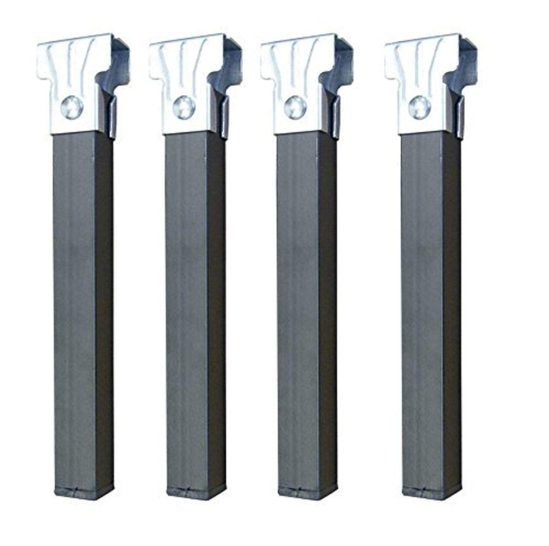 IMEX EL ZORRO Set mit 4 Füssen für Lattenrost, ohne Rollen, Metall, neutral, 34.5 x 5 x 4 cm