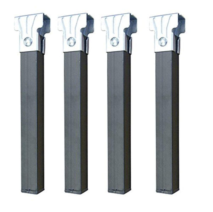 IMEX EL ZORRO Set mit 4 Füssen für Lattenrost, ohne Rollen, Metall, neutral, 34.5 x 5 x 4 cm