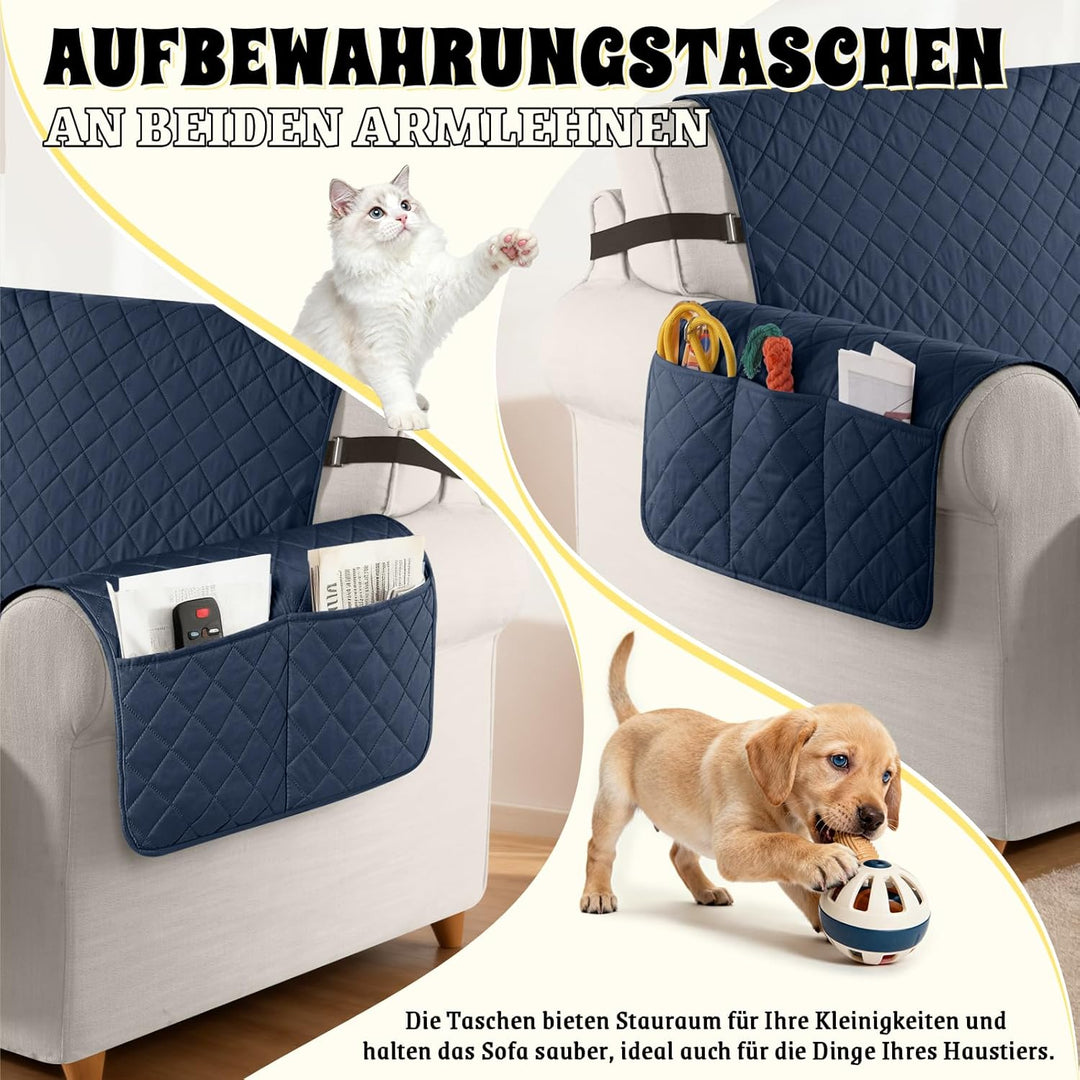 TAOCOCO Sofa Überzug, Sofabezug Wasserdicht Mit Gummiband，Wohnzimmer Anti-Rutsch Gepolsterter Sofasc