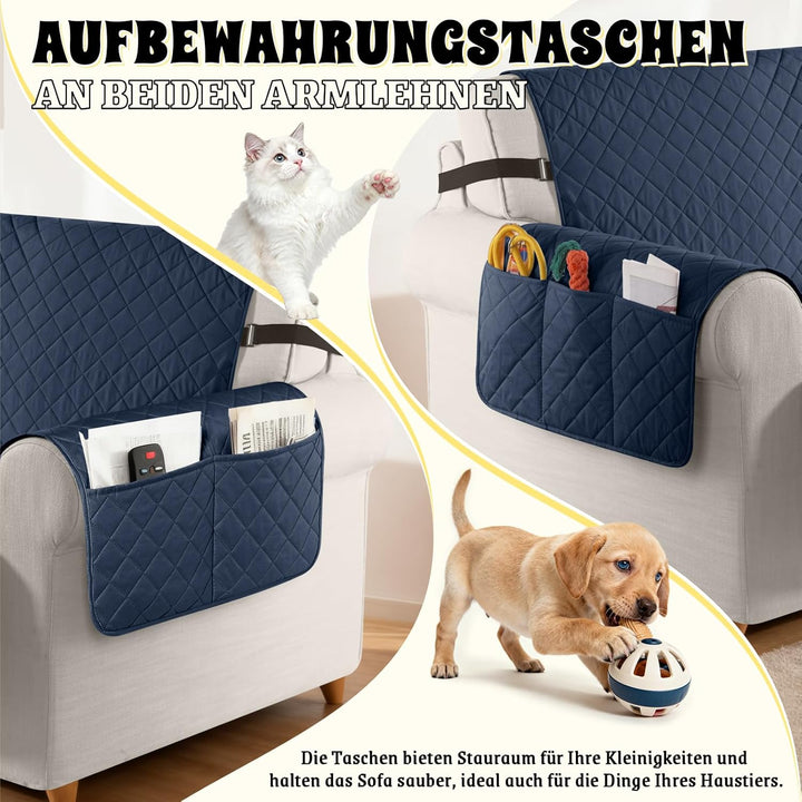 TAOCOCO Sofa Überzug, Sofabezug Wasserdicht Mit Gummiband，Wohnzimmer Anti-Rutsch Gepolsterter Sofasc