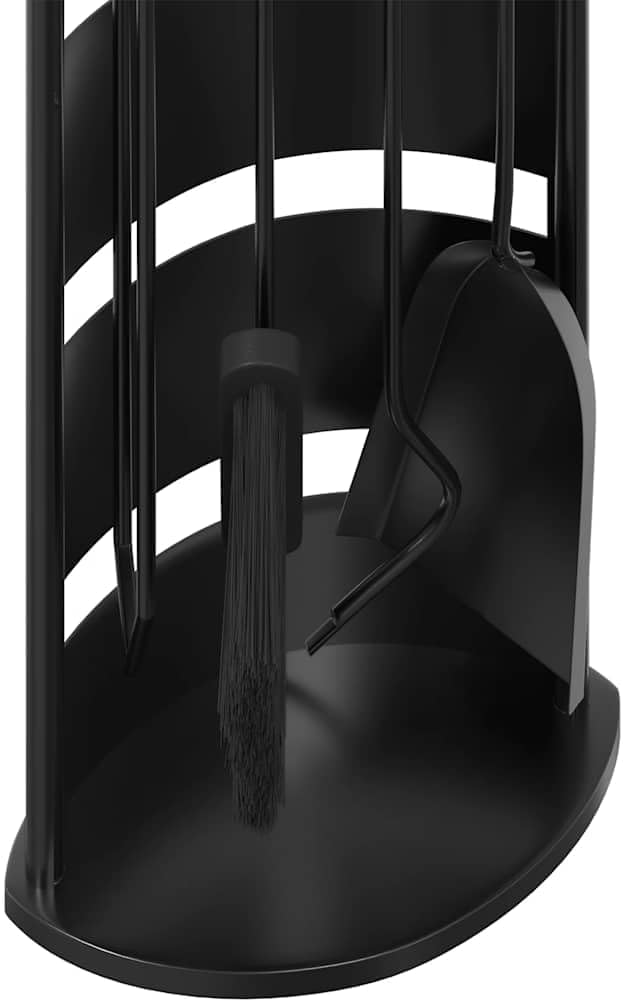 Kaminbesteck-Set, 5-teilig, Stahl, Kamingarnitur, Schwarz