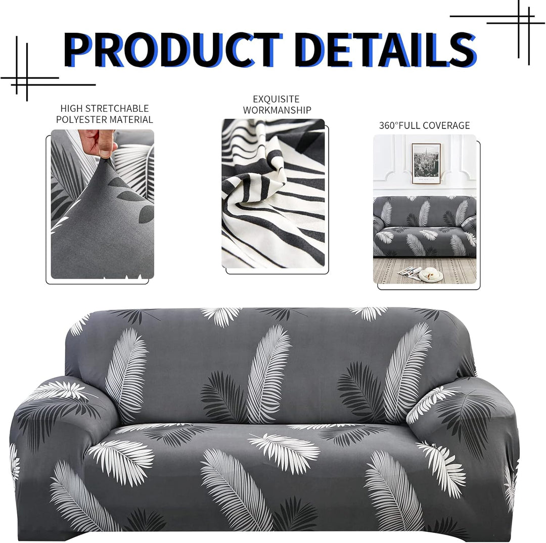 Lydevo Sofabezug 2 Sitzer Stretch Sofahusse Elastischer Sofabezug Spandex Sofa Überzug mit 2 Kissenb