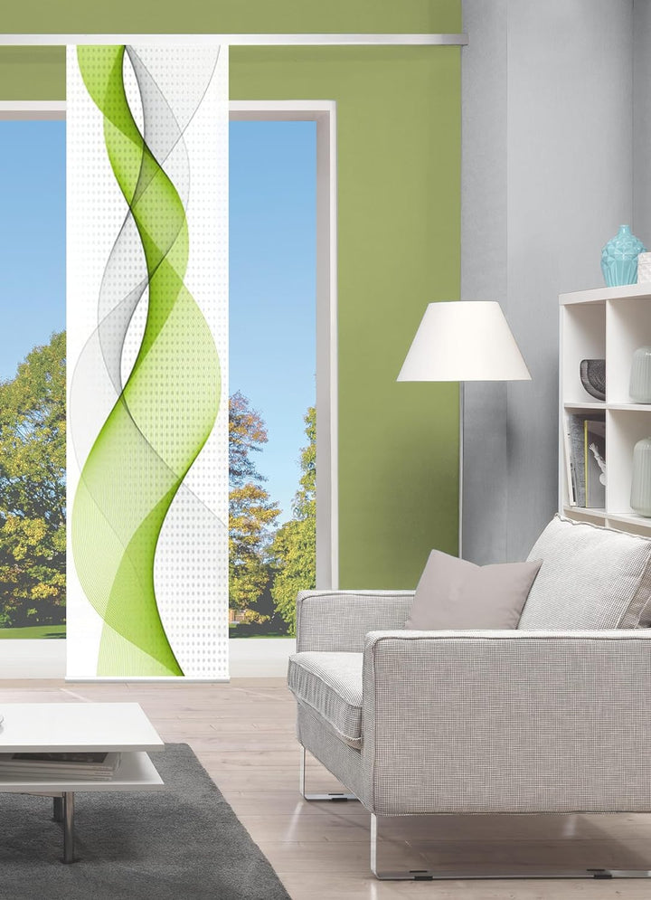 Home fashion OPALIA, Polyester, apfelgrün, 245x60 cm