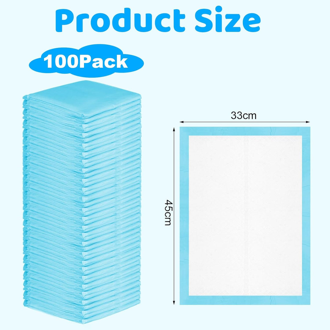 100 Stück Baby Wickelauflage, 33 × 45 cm Wickelunterlage Einweg, Baby Changing Mat für Unterwegs, Hy