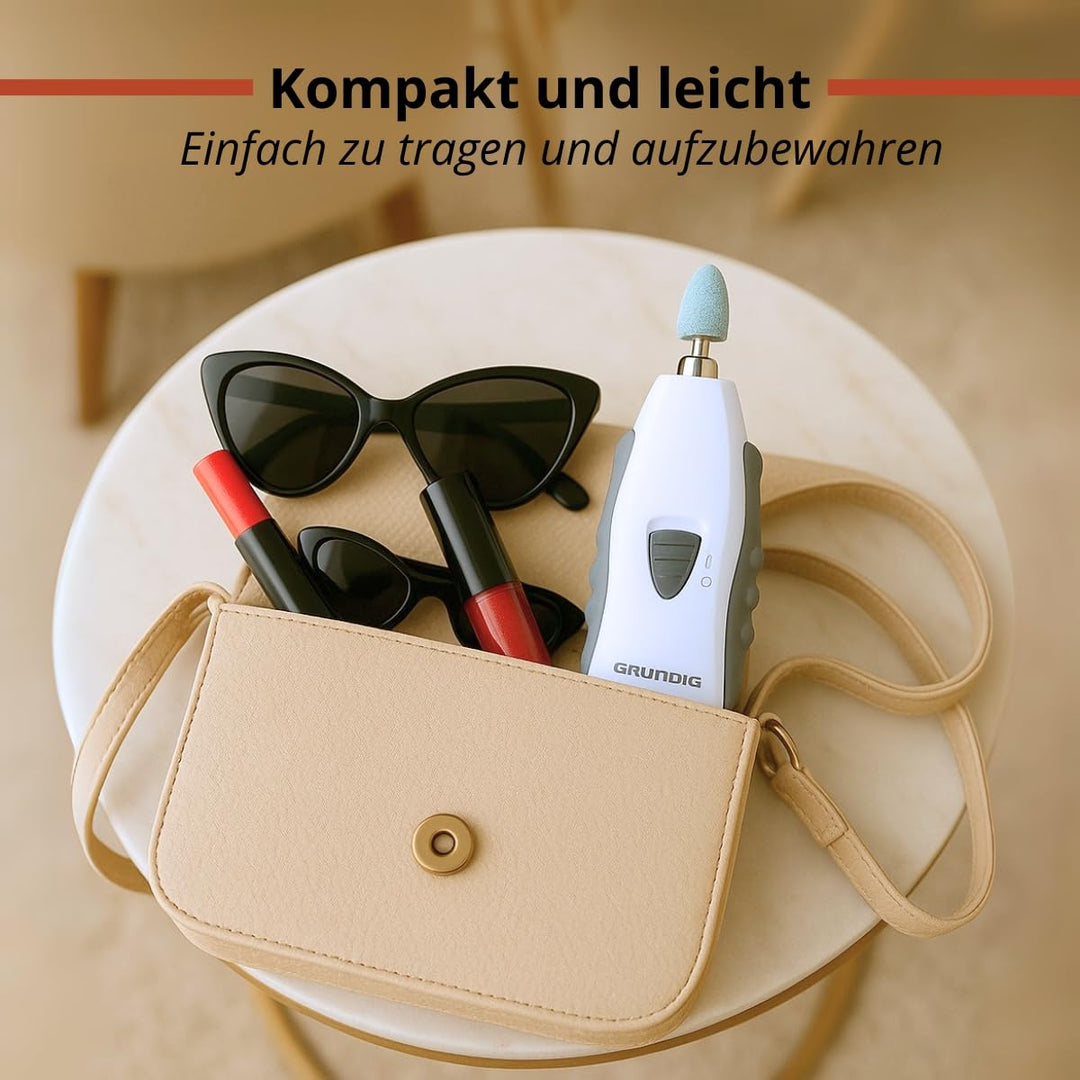 Grundig Nagelfräser 5-in-1 - Maniküre Set Elektrisch mit 5 Aufsätzen - Elektrische Nagelfeile und Na