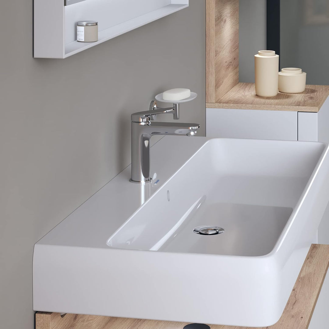 Duravit Wave Waschtischarmatur, Grösse M (Auslauf Höhe 111 mm), Wasserhahn Bad, Armatur Waschbecken,