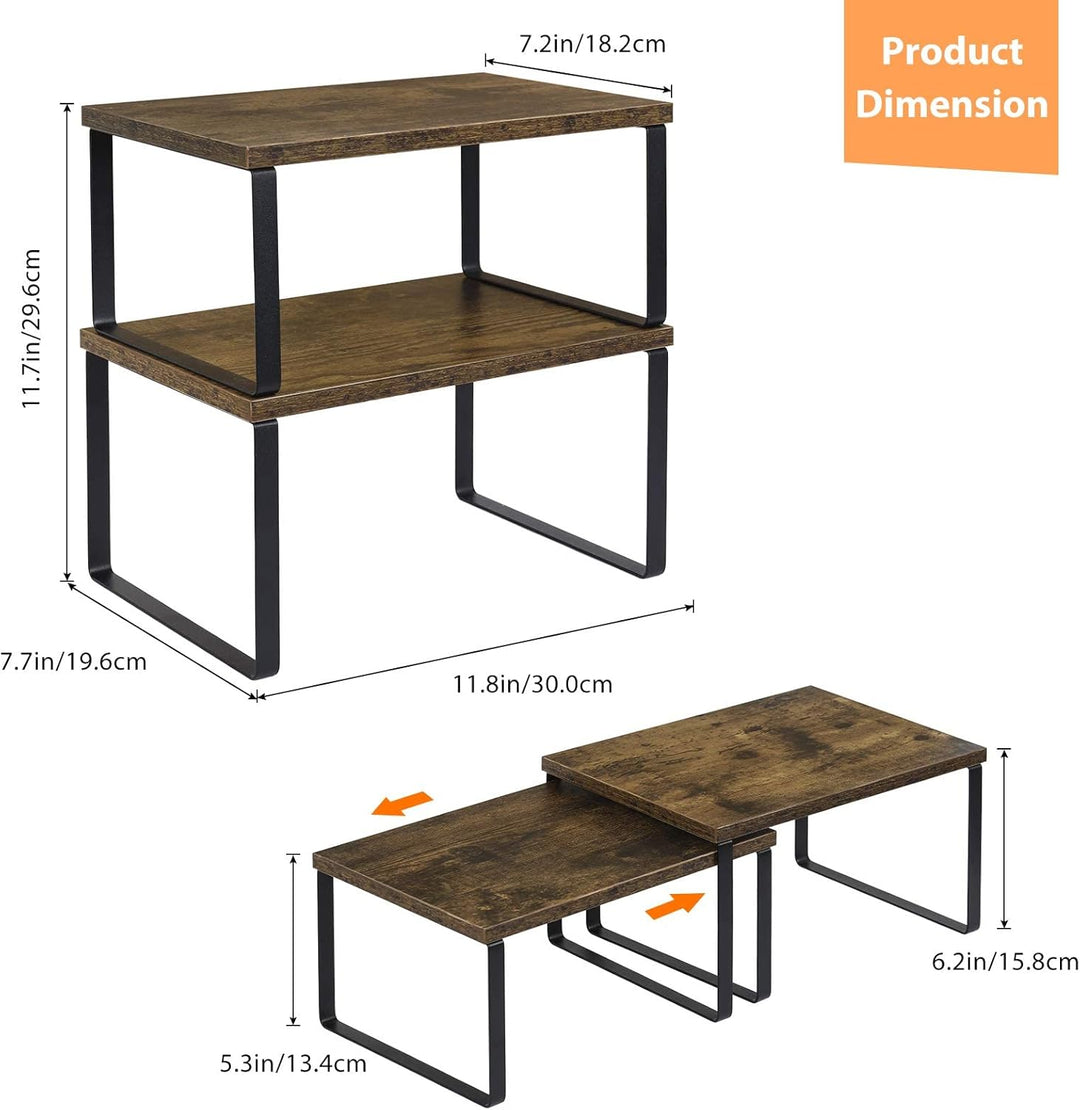 LIANTRAL 4er-Set Regaleinsatz im Küchenschrank, Küchenregal, Küchen Arbeitsplatte Regal Organizer au