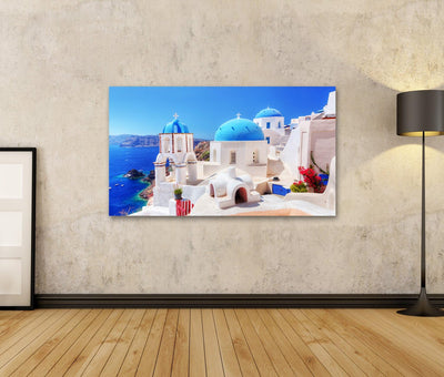 islandburner Bild Bilder auf Leinwand Oia-Stadt auf Santorini-Insel, Griechenland. Wandbild, Poster,