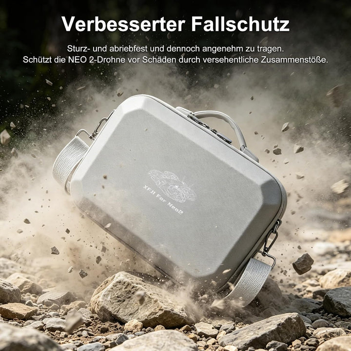 Tasche für DJI Neo 2 Case, Tragetasche für DJI Neo 2 Fly More Combo Zubehör, Tragbar PU Case Compati