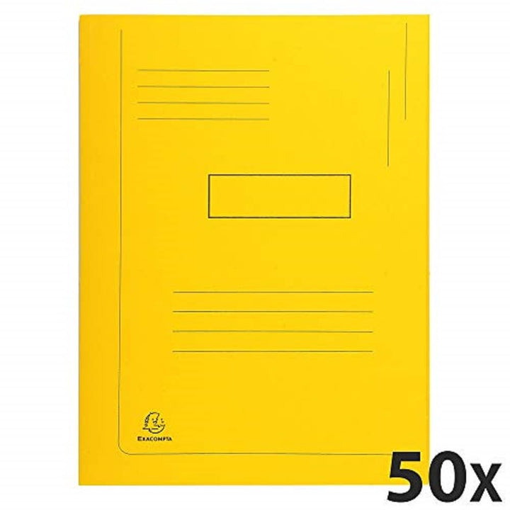 Exacompta 445009E Packung mit 50 Aktenmappen Forever, 2 Klappen (aus recyceltem Karton 280g/qm, umwe
