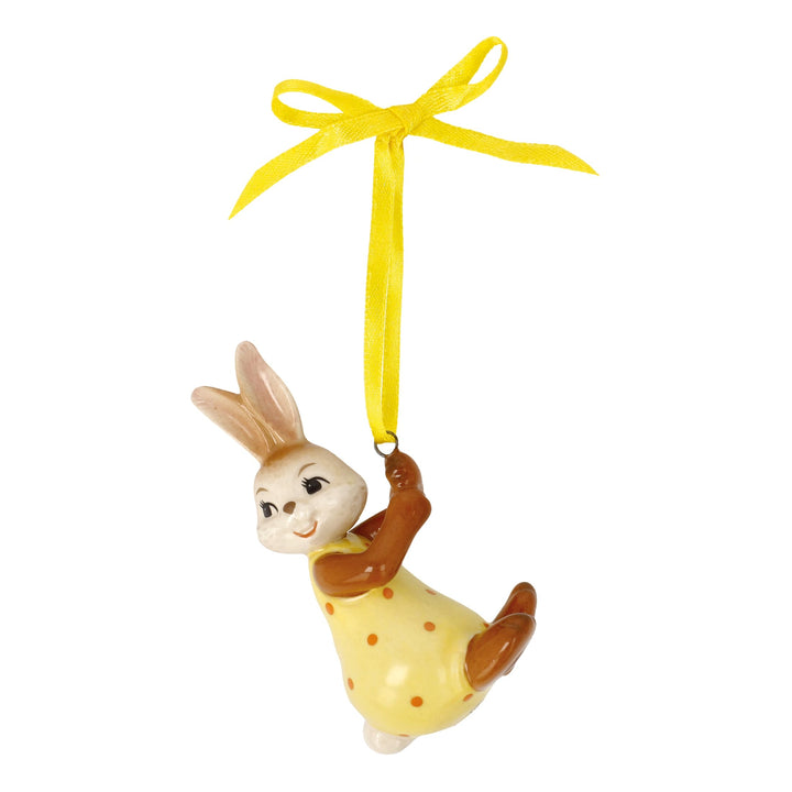 Goebel Hängender Schmuck Oster Hase 3 cm x 6 cm x 3 cm Porzellan für Osterstrauss