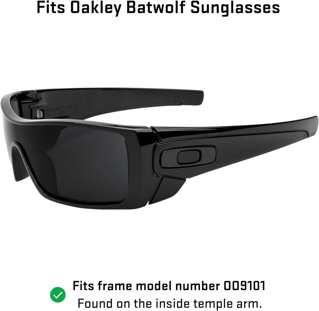 REVANT Ersatzgläser für Oakley Batwolf Sonnenbrillen Eisblau Mirrorshield - Polarisiert Elite, Eisbl