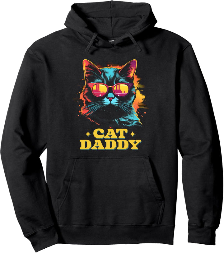 Cat Daddy Lustig Spruch Vintage Retro Katzendaddy Pullover Hoodie
