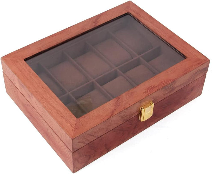 soudesileim 10 uhren aufbewahrungsbox holz, Uhrenbox mit Herausnehmbaren uhrenhalter, watch box mit