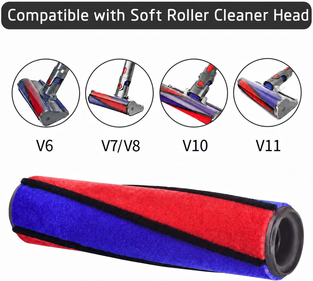 Weiche Bürstenwalze für Dyson V6, V7, V8, V10, V11 Fluffy/Absolute, Ersatzbürste Softwalze kompatibe
