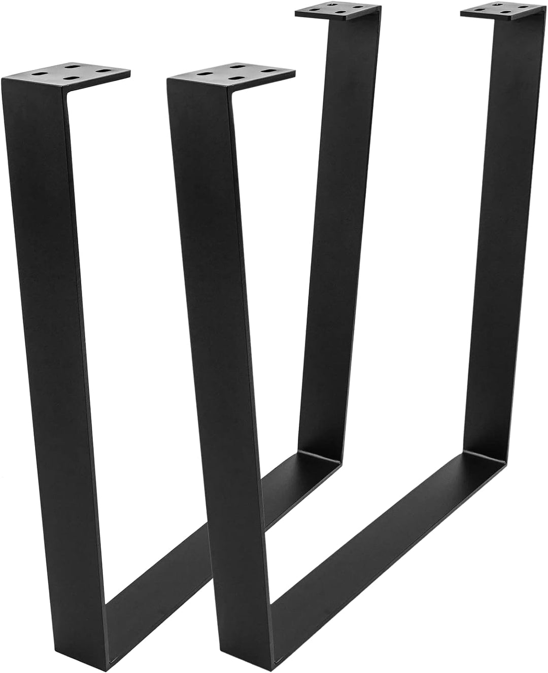 PrimeMatik - Tischbeine rechteckig aus Stahl 700 x 80 x 710 mm 2-Pack