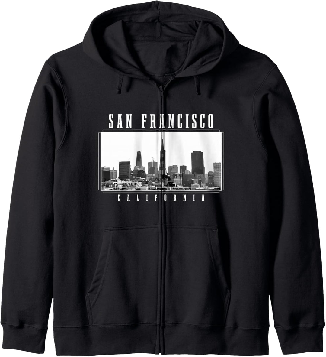 San Francisco Skyline California Vintage USA Souvenir Kapuzenjacke