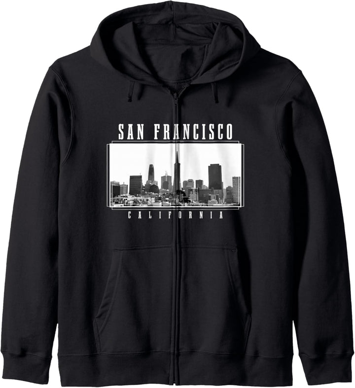 San Francisco Skyline California Vintage USA Souvenir Kapuzenjacke