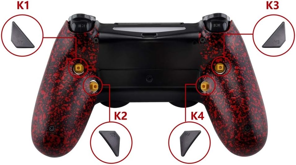 eXtremeRate Programmierbar Dawn Remap Kit für ps4 Controller, Rückseite Hülle Gehäuse Case&Upgrade-B