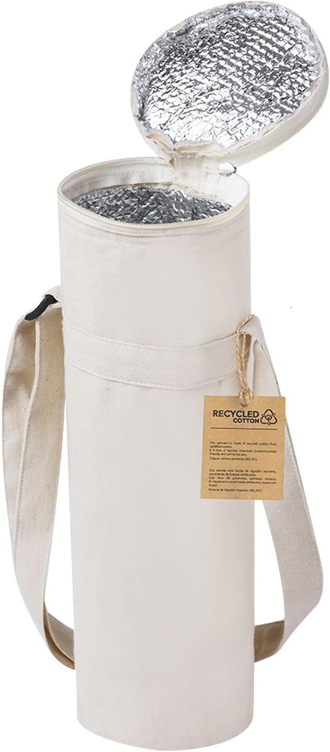 Kühltasche für Wasserflasche zum Umhängen bis 1,5 L Flasche, Reissverschluss Verstellbarer Schulterr