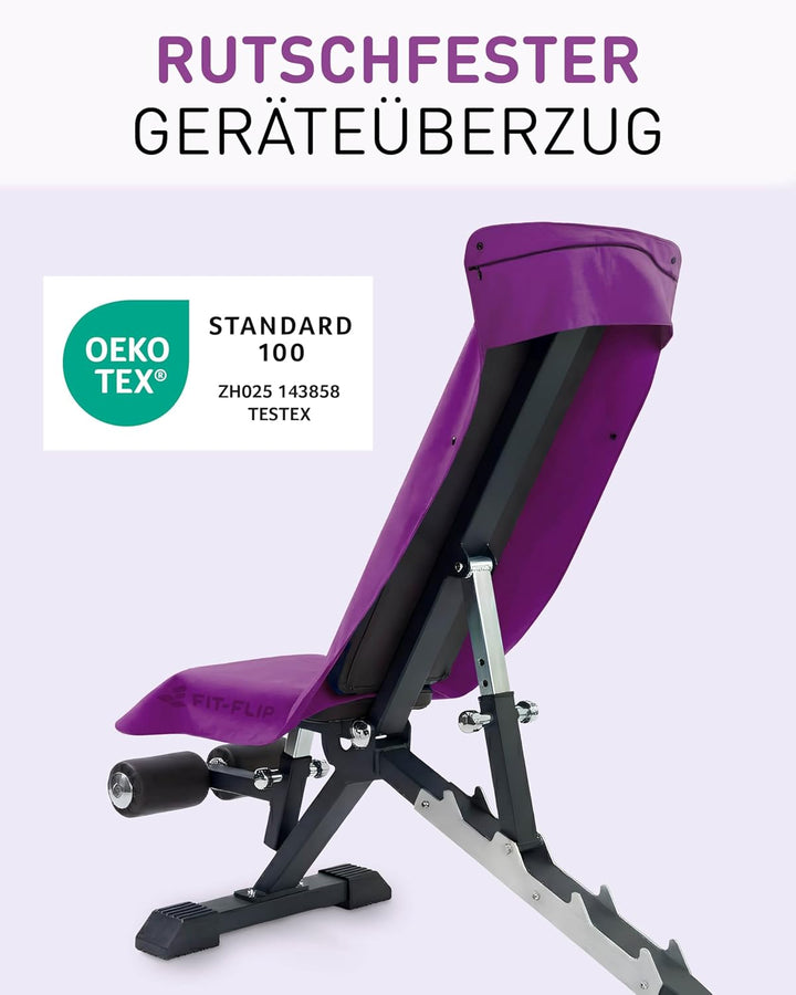 Fit-Flip Fitness Handtuch aus Mikrofaser kompakt und schnelltrocknend | mit Magnet und Reissverschlu
